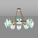 Loft Industry Modern - Green Ovals Chandelier